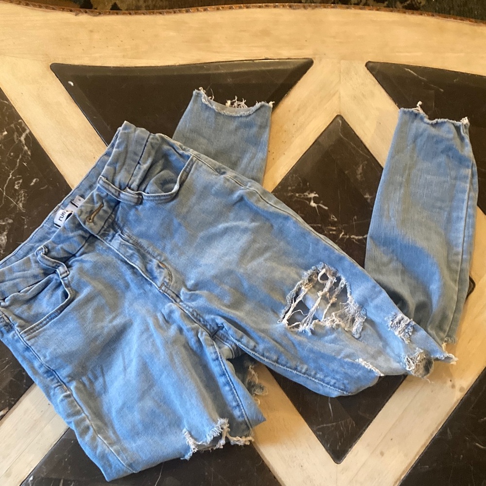 Rue21 Sky Blue Ripped Skinny Jeans